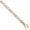 10k Yellow Gold and 10k White Gold 4.8mm Hand Polished Fancy Link Bracelet