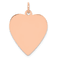 14k Rose Gold Polished Heart Shaped Disc Pendant
