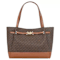 Michael Kors Reed Large Belted Tote Shoulder Handbag in Exotic Brown