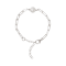 Cultured Pearl Paperclip Chain Bracelet in Sterling Silver