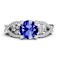 14K White Gold Tanzanite and Diamond Ring 1.55 ctw