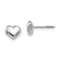 Rhodium Over 14k White Gold Puff Heart Post Earrings