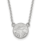 Rhodium Over Sterling Silver MLB LogoArt Toronto Blue Jays Pendant Necklace
