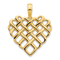 14k Yellow Gold Fancy Heart Pendant