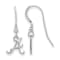 Rhodium Over Sterling Silver MLB LogoArt Atlanta Braves Dangle Earrings