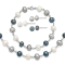 Rhodium Over Sterling Silver Multi-color Freshwater Pearl
Necklace/Bracelet/Earring Set