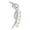 Rhodium Over Sterling Silver 5-6mm White Button Freshwater Cultured
Pearl Brooch