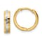 14k Yellow Gold and Rhodium Over 14k Yellow Gold 7/16" Diamond-Cut
Hinged Hoop Earrings