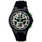 Bulova Men's Maquina Black Dial, Black Rubber Strap Watch