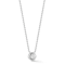 Sterling Statements Rhodium Over Sterling Silver Round CZ Solitaire
Necklace with Bead Chain
