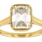 Timeless Emerald-Cut Moissanite Solitaire Ring In 14K Gold Over Sterling Silver