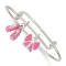 Sterling Silver Enamel Ballet Shoes and Bow Adjustable Children's Bangle