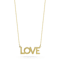 Bellissima Gold 14K Yellow Gold Etched LOVE Pendant Necklace