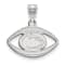 Rhodium Over Sterling Silver LogoArt Penn State University Football Pendant