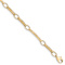 10k Yellow Gold 4mm Polished and Textured Fancy Link Bracelet