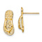 14k Yellow Gold Textured Large Flip-Flop Stud Earrings