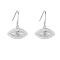 White Topaz Rhodium Over Sterling Silver Evil Eye Earrings