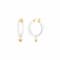 14K Yellow Gold Over Sterling Silver Acrylic Mini Star Charm Hoop
Earrings in Clear