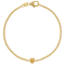 14K Yellow Gold Over Sterling Silver Citrine Curb Chain Bracelet .15ctw