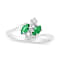 0.28ctw Diamond and Marquise Emerald Ring in 14k White Gold