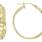 Twist Hoop Earrings In Solid 10K Yellow Gold