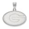 Rhodium Over Sterling Silver LogoArt University of Georgia Medium Pendant