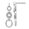 Rhodium Over 14K White Gold Lab Grown Diamond Fancy Dangle Earrings