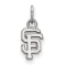 Rhodium Over Sterling Silver MLB San Francisco Giants LogoArt Pendant