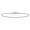 Rhodium Over 14k White Gold Parisian Wheat Link Bracelet