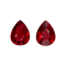 Ruby 9.7x7.5mm Pear Shape Matched Pair 5.83ctw