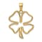 14k Yellow Gold Polished Cut-out 4-Leaf Clover Pendant