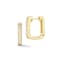 Rachel Zoe CZ Square Hoop Earrings in 14K Gold Over Sterling Silver