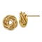 14k Yellow Gold 13mm Textured Love Knot Stud Earrings