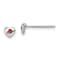 Rhodium Over Sterling Silver January Red Preciosa Crystal Heart Earrings