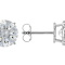 Timeless Lab-Grown Diamond Solitaire Stud Earrings 4ctw In 14K White Gold