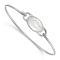 Rhodium Over Sterling Silver LogoArt University of Georgia Wire Bangle