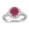 1.80ctw Ruby and Diamond Ring in 14k White Gold