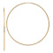 14k Yellow Gold Polished 2 11/16" Endless Tube Hoop Earrings