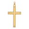 14k Yellow Gold Solid Laser Etched Cross Pendant