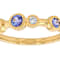 Tanzanite And Lab-Grown Diamond Band Ring In 18K Gold Over Sterling
Silver 0.44ctw