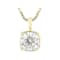 Moissanite Cushion-Cut Solitaire Pendant In 14K Gold Over Sterling
Silver 2.00ctw Diamond Equivalent Weight