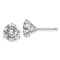 Rhodium Over 14K White Gold 3ct. 7.5mm Round D E F Pure Light Moissanite Earrings