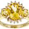 Yellow Beryl Oval And White Diamond Three-Stone Ring In Solid 14K Yellow
Gold 2.52ctw