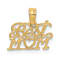 14K Yellow Gold BEST MOM with Heart Charm