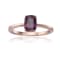 Blue Lab Created Alexandrite Rectangular Cushion 14K Rose Gold Over
Sterling Silver Solitaire Ring
