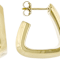 Triangle J-Hoop Earrings In 14K Gold