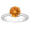 8mm Round Citrine With Diamond Accents Rhodium Over Sterling Silver
Hidden Halo Ring