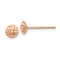14k Rose Gold 5mm Diamond-cut Puffed Circle Stud Earrings