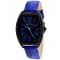 Christian Van Sant Women's Chic Black Dial, Blue Leather Strap Watch