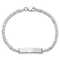 Rhodium Over 14k White Gold Flat Curb Link ID Bracelet